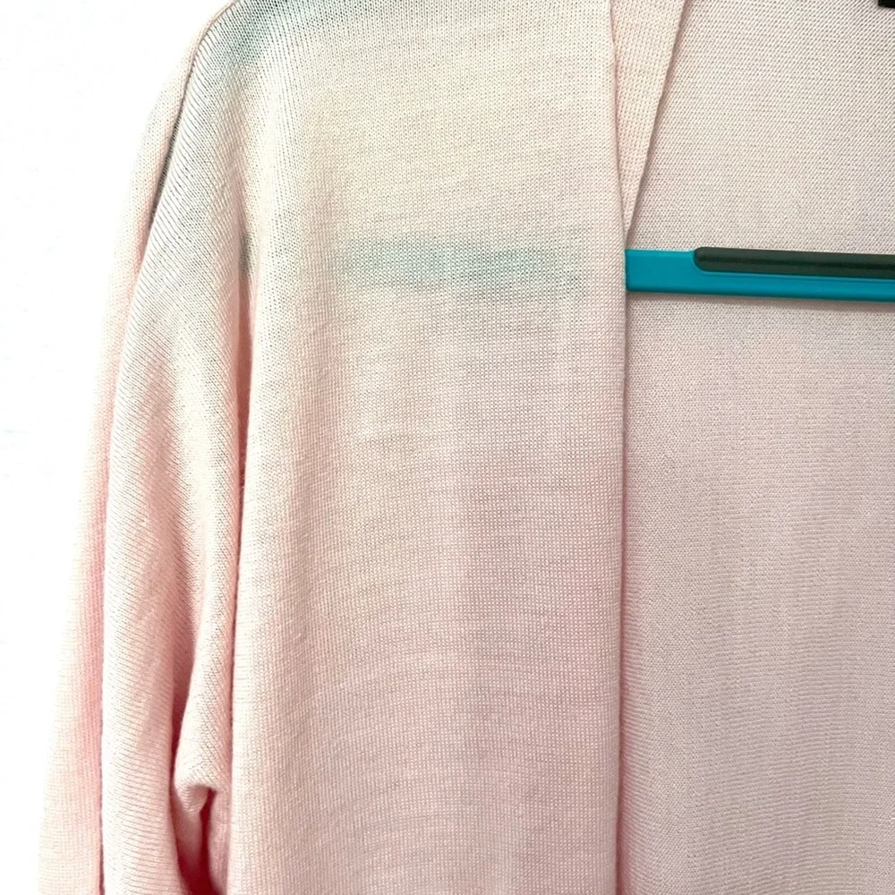 J. Crew Pink Open-Front Cardigan Sweater merino wool‎ small
